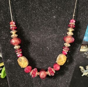 💜NY red and yellow necklace